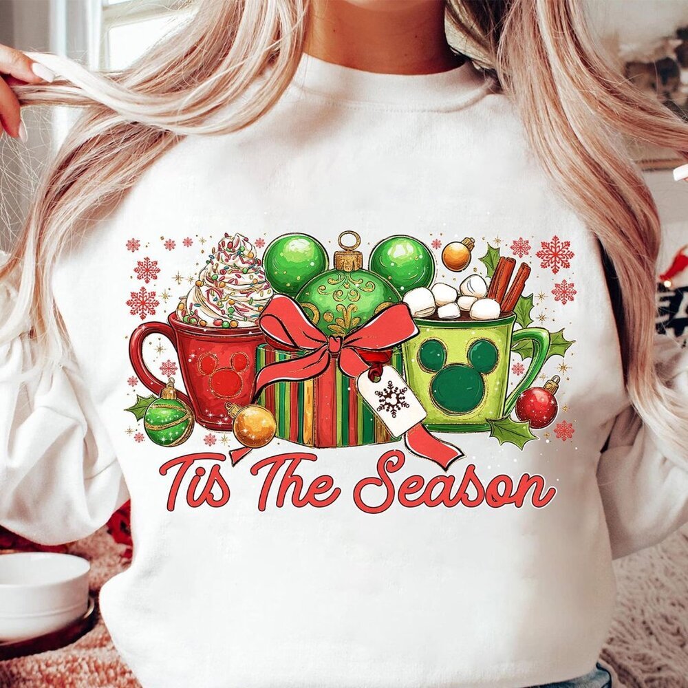 Tis The Season Xmas Sweatshirt, The Most Magical Place On Earth Sweater 05